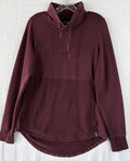 LL Bean Womens Medium Tall Pullover Cowl Neck Knit Burgundy