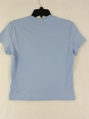 Adidas Originals T Shirt Small Womens Blue Slim Tee Embroidered New NWT