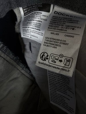 Dockers Workday Khaki Straight Fit 42x32 Pants Mens Navy Blue 42x32 Smart New