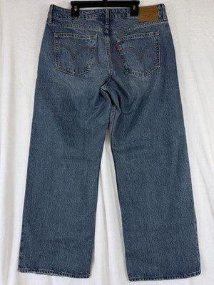 Levis Low Loose Jeans 30 Womens 30x34 Wide Leg Blue High Rise Levi’s