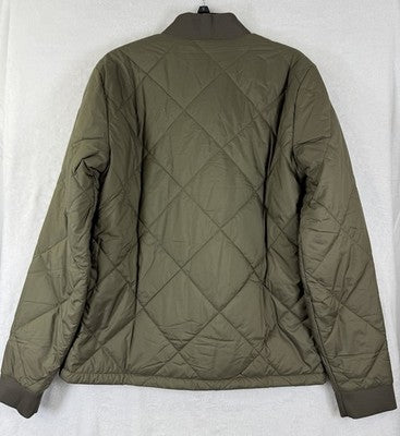 Tentree Diamond Padded Bomber Jacket Small Mens Tundra Green Primaloft NWT $209