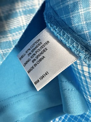 Walter Hagen Golf Skort 8 Blue Plaid Skirt With Shorts Womens Tennis