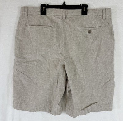 Banana Republic Aiden Shorts 36 Linen Blend Tan Beige 9”
