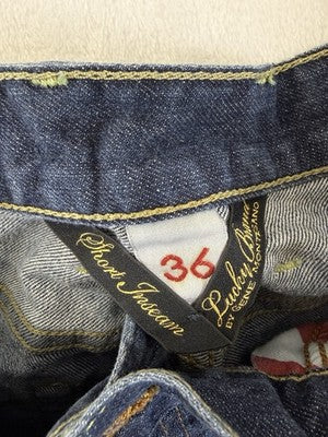 Lucky Brand Jeans Men 36x29 36 Short Relaxed Straight Leg Blue Denim