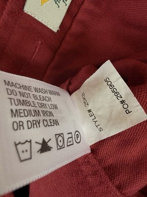 Orvis Chamois Shirt Medium Red Button Down Mens Long Sleeve Brisbane Moss