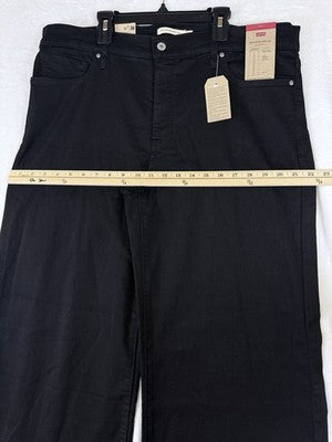 Levis 318 Shaping Wide Leg Jeans 34 Womens Black 34x32 Levi’s New NWT