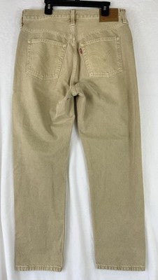 Levis 501 Womens Jeans 29 29x28 Beige Winter Twig Button Fly Original High Rise