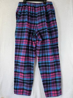 Vermont Flannel Company Pajama Pants Medium Womens Blue Purple Plaid Pockets