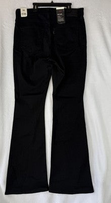 Levis 726 Flare Jeans 33 Women 33x34 Black Mid Rise Levi’s New NWT
