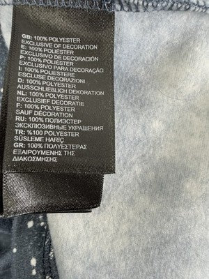 North Face 1/4 Zip Womens Medium Blue Sweatshirt Pullover Top Blue Galaxy Print