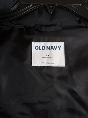 Old Navy Puffer Jacket 2x Black Plus Size Womens New NWT