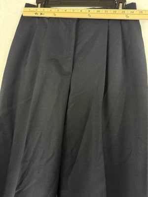 Vintage Talbots Dress Pants 12 Petite Navy Blue Lined 100% Wool Made In USA 12P
