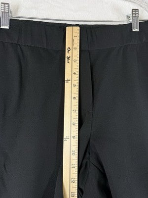 J Jill Pants Large Petite Ponte Slim Leg Black Knit Pull On Pockets Womens