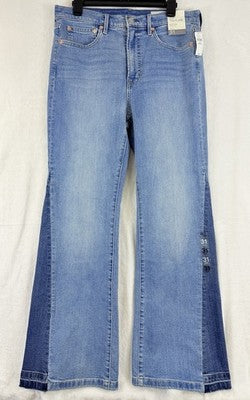 Gap 70s Flare High Rise Jeans 12 31 Womens New NWT Blue Medium Indigo Denim