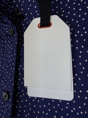 Gap Studio GapStudio Poplin Tunic Shirt XL Womens Navy Blue Long Sleeve Top New
