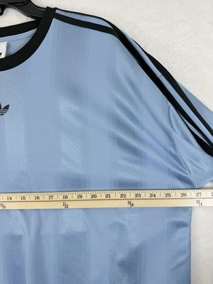 Adidas Jacquard Jersey Mens XL Ash Blue Black T Shirt Originals New NWT