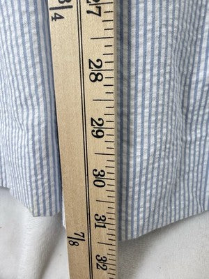 Brooks Brothers Seersucker Pants Womens 6 Caroline Fit Stretch Blue White New