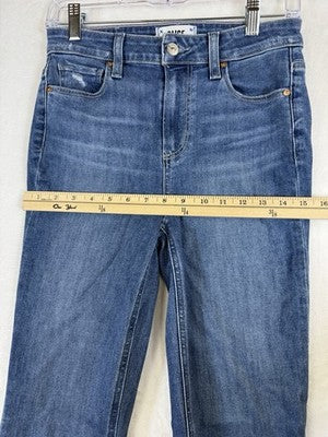 Paige Claudine Jeans 26 Raw Hem Blue Womens Denim