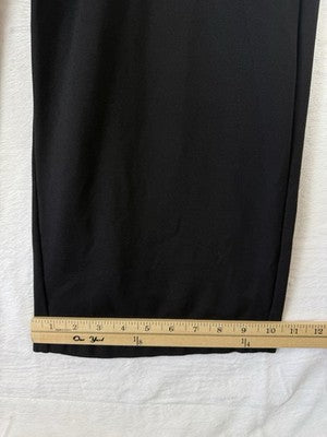 Max Studio Pants XL Black Knit Straight Leg Pull On Pockets Womens