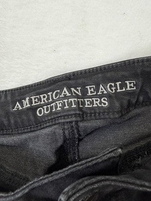 American Eagle Jeans Women 10 Short Jeggings Black Skinny Denim