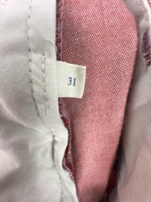 J Crew Shorts 32 Men’s Red 100% Cotton 11” Inseam Men Preppy Flat Front