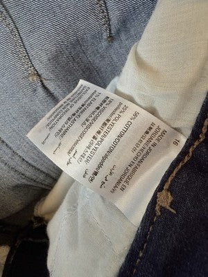 Charter Club Lexington Straight Jeans 16 Dark Blue Red Piping