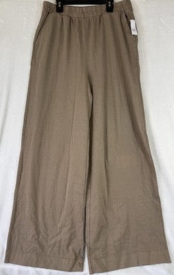 Gap Heavyweight Wide Leg Pants Medium Tall Womens Pull On Knit *FlawRead