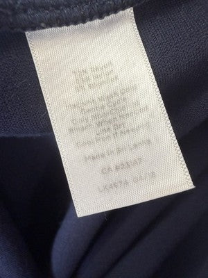 Talbots Ponte Pants XL Petite Navy Blue Knit Pull On Womens
