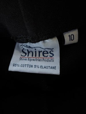 Shires Jodhpurs Kids 10 Pull On Black Essentials Low Rise New NWT