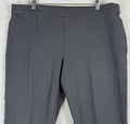 Susan Graver Smart Ponte Pants XL Petite Gray Pull On Knit Slim Leg Womens