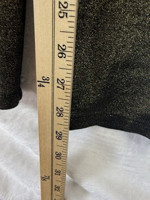 Lane Bryant 18 Pants Pull On Knit Black Gold Skinny Plus Size Womens