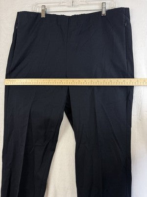 J Jill Pants 16 Essential Cotton Stretch Pull On Knit Navy Blue Pockets Womens