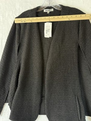 WDNY Cape Jacket XL Black Blazer Open Front Womens Saks Fifth Ave New NWT