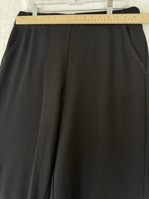 Max Studio Cropped Wide Leg Pants XL Black Pull On Womens