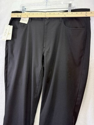 Hart Schaffner Marx Luxury Performance Pants 38x30 Black Golf Mens New NWT