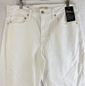 Levis 724 High Rise Slim Straight Jeans 33x32 White Levi’s Denim Women New NWT