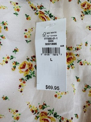Gap Top Large Womens Babydoll Flutter Sleeve Floral Whimsical Fairycore New NWT