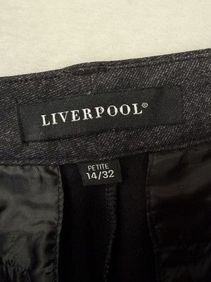 Liverpool Los Angeles Pants Kelsey Knit Trousers 14 Petite Black Gray Womens 14P