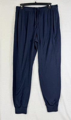 J Crew Mens Pajama Pants Medium Navy Blue Joggers Double Knit PJ