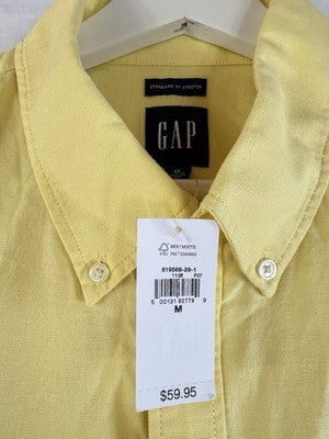 Gap Oxford Button Down Shirt Medium Mens Standard Fit Stretch New NWT