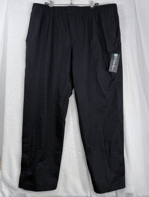 WATERPROOF GOLF Rain Pants XXL 2XL MENS - BLACK Walter Hagen NWT