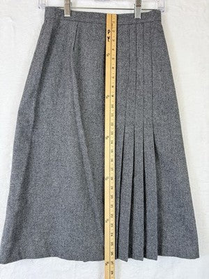 Vintage 80s Womens Blazer Skirt Suit Set 8 10 Gray Wool Dark Academia Whimsigoth