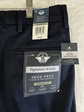 Dockers Signature Khaki Straight Fit Pants 30x30 Mens Navy Blue Iron Free New