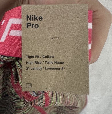 Nike Pro Fit Shorts Womens XS Dri Fit Pink 3” Tight Fit NWT