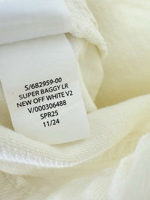 Gap Super Baggy Jeans 35 20 Women Off White Ivory Wide Leg High Rise New NWT