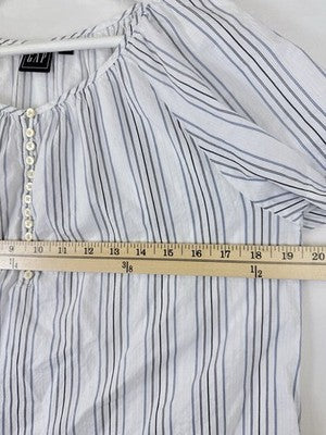 Gap Tops Women Small 100% Cotton Short Sleeve Blue Striped Blouse Summer Women