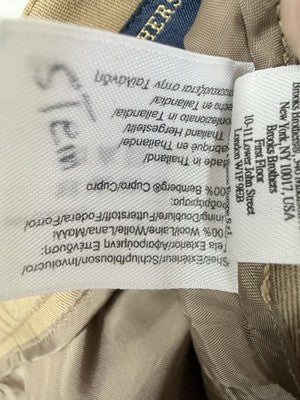 Brooks Brothers Caroline Fit Pants 4 Petite Beige Wool Straight Leg *FlawRead