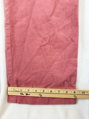 Talbots Corduroy Flare Leg Pants 4 Womens Rose Pink High Waist