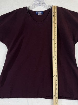 Mexicali Blues Top Small Plum Purple Womens Short Sleeve 100% Cotton