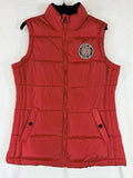 Madden Girl Puffer Vest Medium Red Womens Full Zip